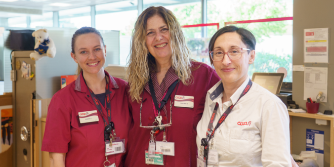 Da sinistra: Sandra Cruciani - Cristina Bellandi - Marianna Scancarello,Responsabile Servizio Clienti.